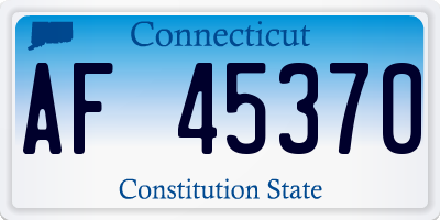 CT license plate AF45370