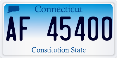 CT license plate AF45400