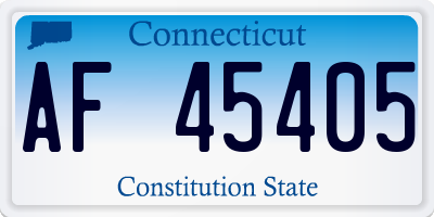CT license plate AF45405