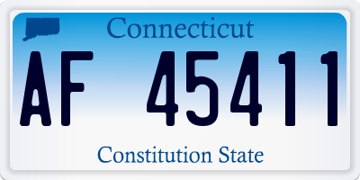 CT license plate AF45411