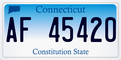 CT license plate AF45420