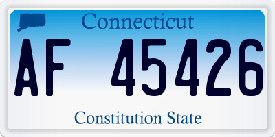 CT license plate AF45426