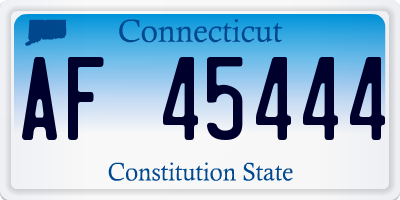 CT license plate AF45444