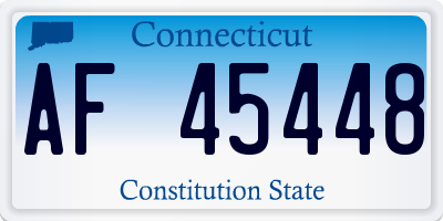 CT license plate AF45448