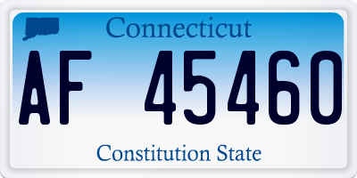 CT license plate AF45460