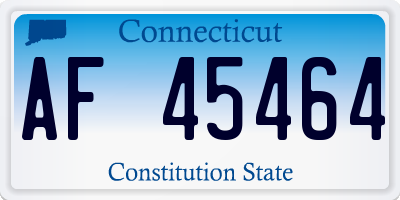 CT license plate AF45464