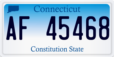 CT license plate AF45468