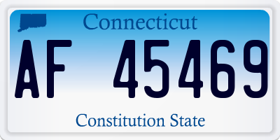 CT license plate AF45469