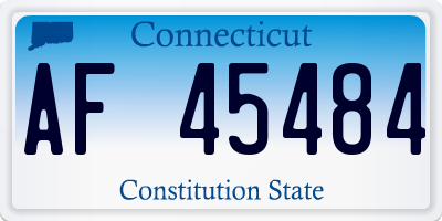 CT license plate AF45484