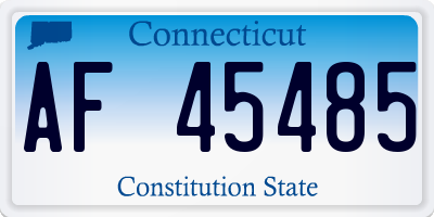 CT license plate AF45485