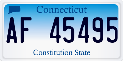 CT license plate AF45495