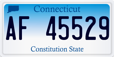 CT license plate AF45529