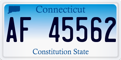 CT license plate AF45562