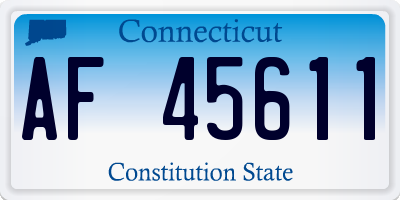 CT license plate AF45611
