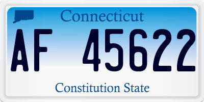 CT license plate AF45622