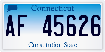 CT license plate AF45626