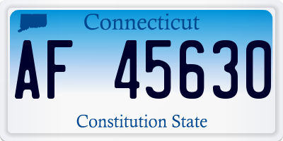 CT license plate AF45630