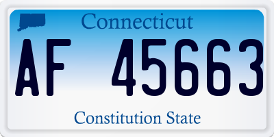CT license plate AF45663