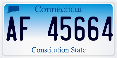 CT license plate AF45664