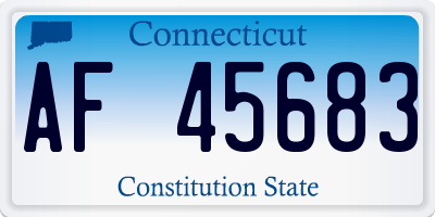 CT license plate AF45683