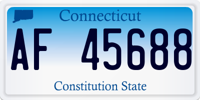 CT license plate AF45688