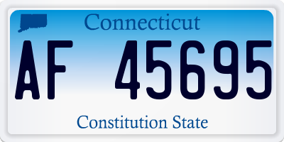 CT license plate AF45695