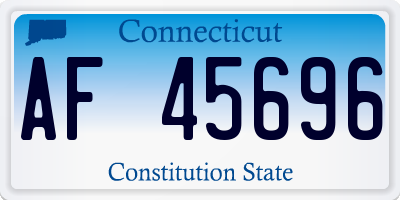 CT license plate AF45696