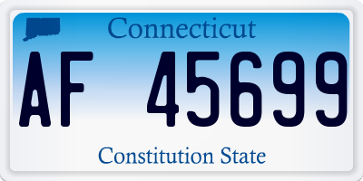 CT license plate AF45699