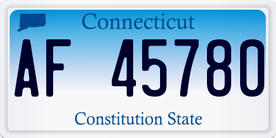 CT license plate AF45780