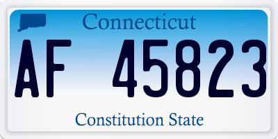 CT license plate AF45823