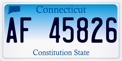 CT license plate AF45826