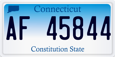 CT license plate AF45844