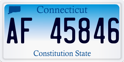 CT license plate AF45846