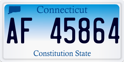 CT license plate AF45864