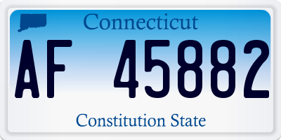 CT license plate AF45882