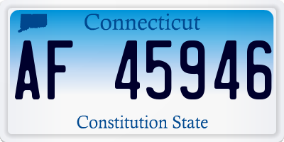CT license plate AF45946