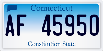 CT license plate AF45950