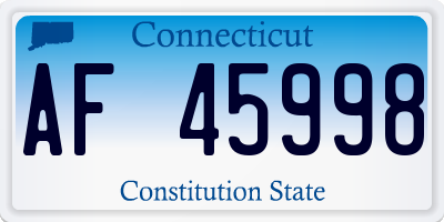 CT license plate AF45998