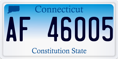 CT license plate AF46005