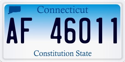CT license plate AF46011