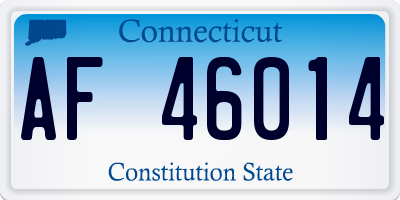 CT license plate AF46014