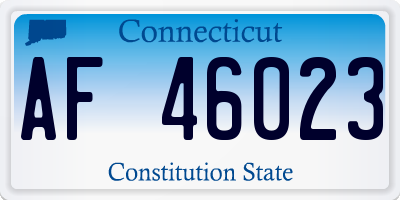 CT license plate AF46023