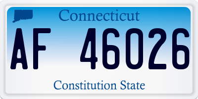 CT license plate AF46026