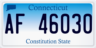 CT license plate AF46030