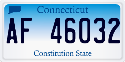 CT license plate AF46032
