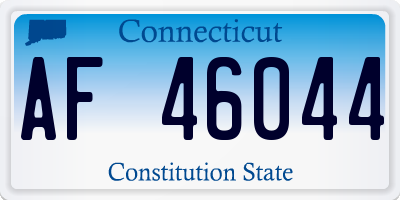 CT license plate AF46044