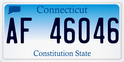 CT license plate AF46046