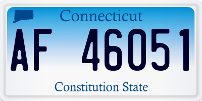 CT license plate AF46051