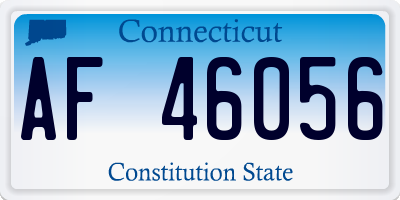 CT license plate AF46056