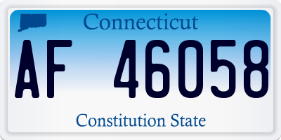 CT license plate AF46058